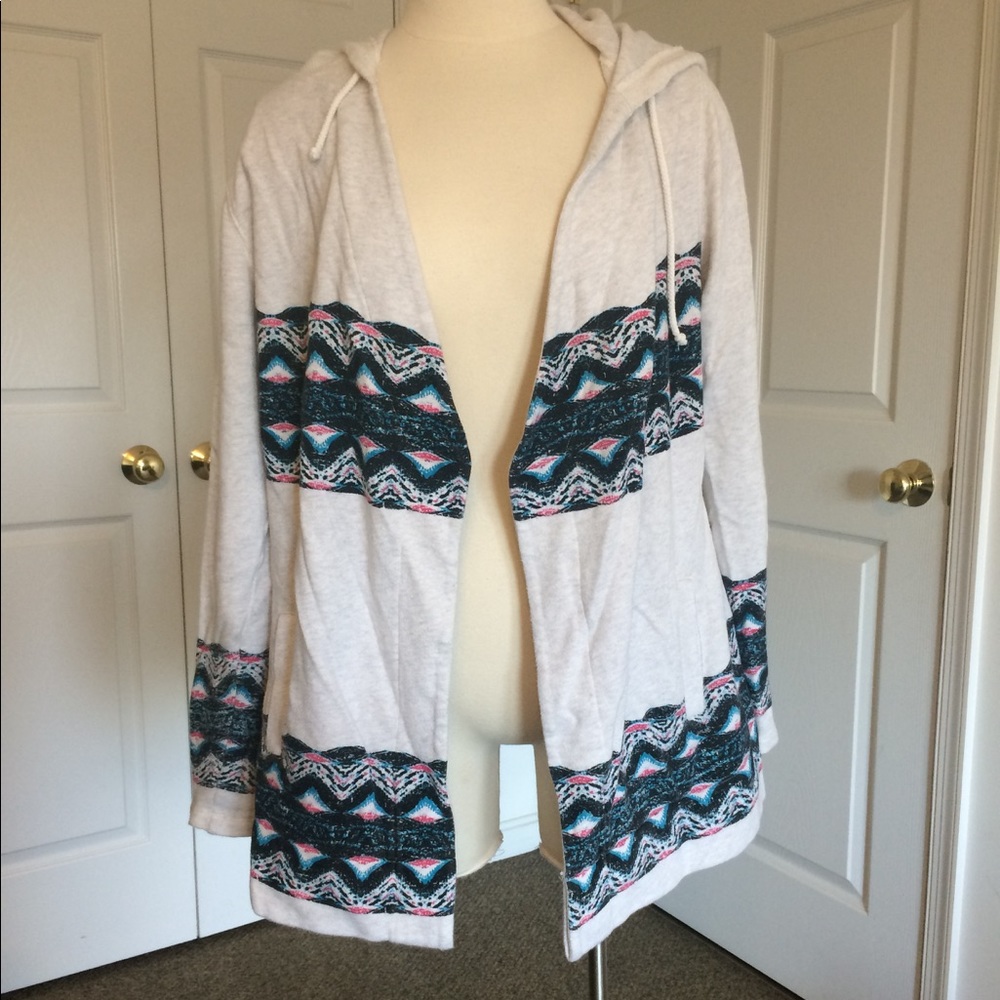 Chip & Pepper open front hooded cardigan